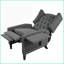 Fauteuils inclinables pour le salon, fauteuil inclinable moderne à oreilles avec table d'appoint pliable et amp; Ports USB, cadre en bois massif | Gris foncé | Polyester-806210641