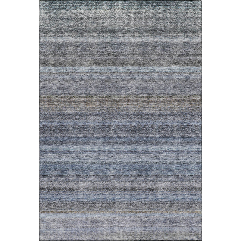 Premium Machine Washable Melvin AMF1167 Stripes Rug, Rectangle 5' x 7'6"