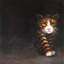 Chat discret, reproduction sur toile-27975150-101320402