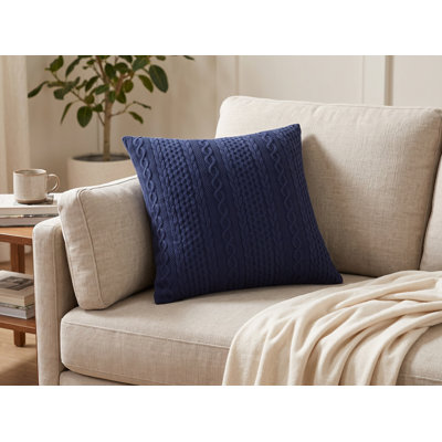 Knit Collection with Geometric pattern Striped Reversible Throw Pillow