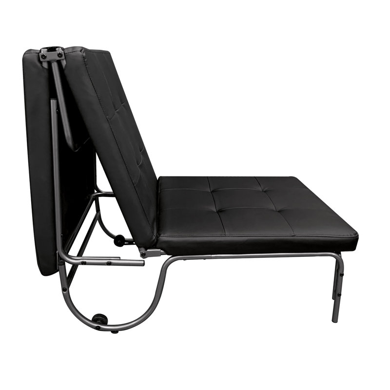 Chaise ajustable (futon) à finition noire