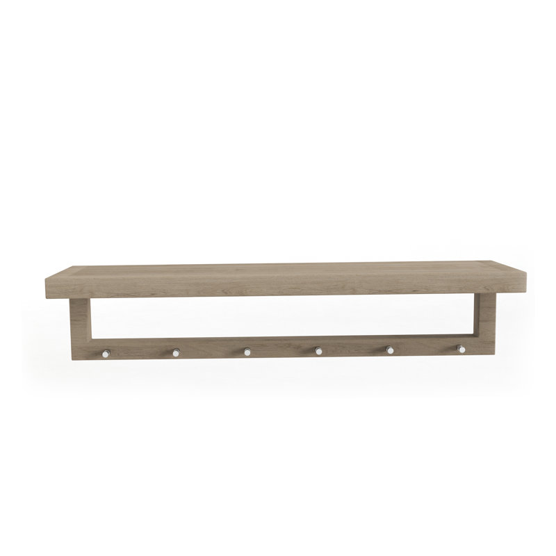Moa Teak Floating Shelf, 8" H x 36" W x 9" D