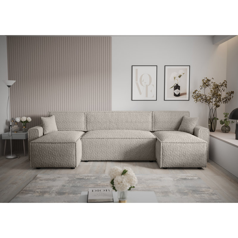 Caril 5 Seater Corner Sofa , Cream White