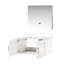 36 po L x P 22 po. Meuble-lavabo blanc brillant avec comptoir en marbre et miroir-482262263