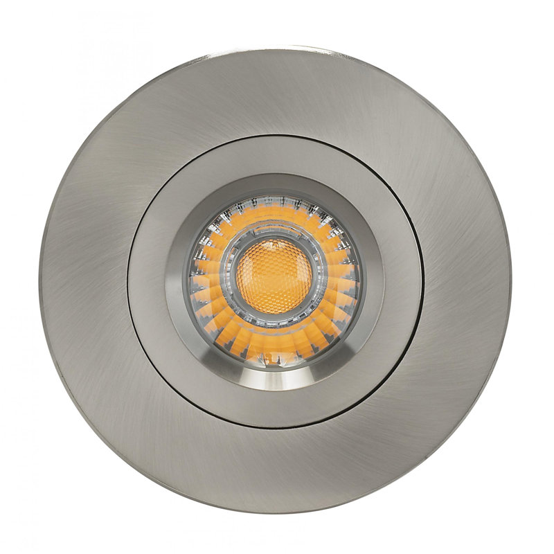 4" Ultra-Slim 4000K LED Recessed Lighting Kit, Nickel brossé