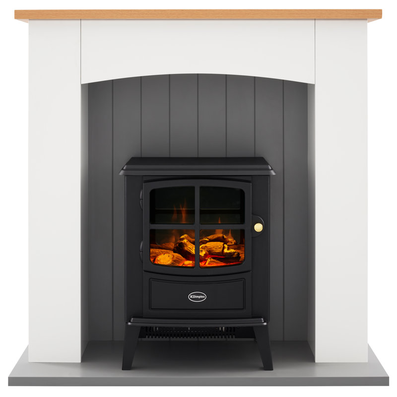 Dimplex Oakmead 2kW Optiflame Electric Fire Suite, 104cm W, Fully Assembled