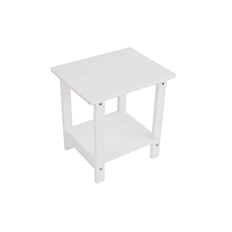 Outdoor Side Table, White