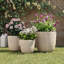 Ensemble de 3 pots de fleurs légers à texture mate pour l'intérieur et l'extérieur-1738604864