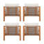 Ensemble de 4 chaises Charlotte Brown