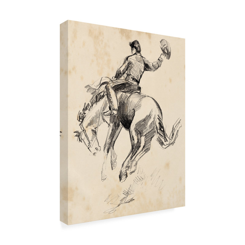 «King of the Rodeo II» par Jennifer Paxton Parker - impression sur toile tendue, H 47 po x l 35 po x P 2 po