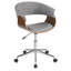 Office Chair In Walnut And Cream-142175614