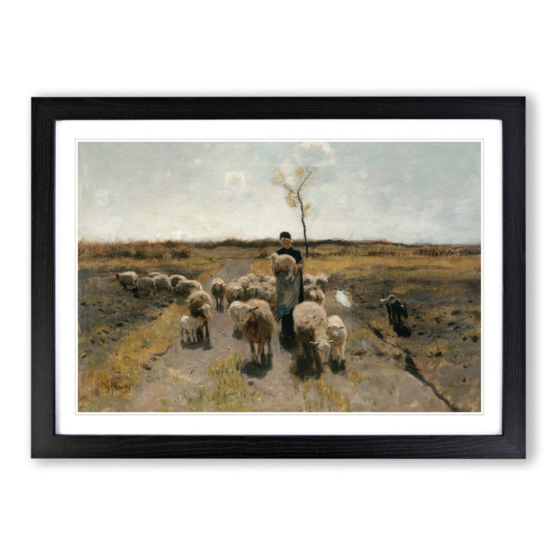 Anton Mauve - Single Picture Frame Painting, Black