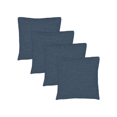 Set of 4 Sunbrella Throw Pillows, 16x16 Inch Square Outdoor Throw Pillows Inserts with Covers