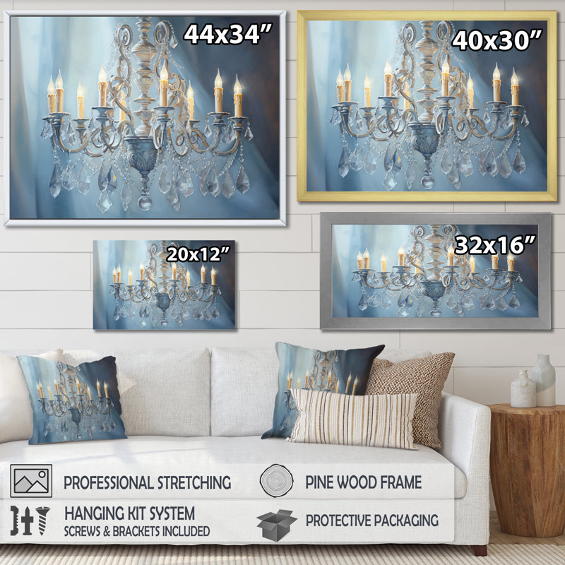 Chandelier apaisant Serenade I - reproduction sur toile, Toile tendue, H 16 po x l 32 po x P 1 po