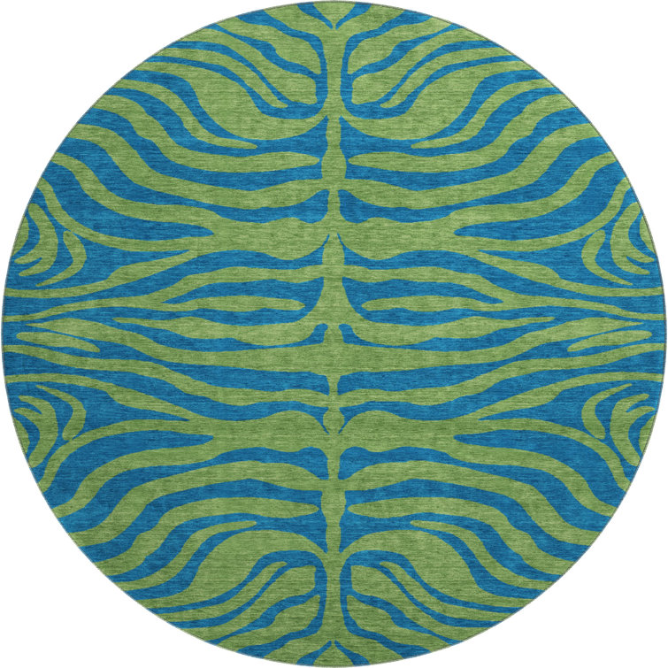 Premium Machine Washable Corum AMF1043 Animal Print Rug