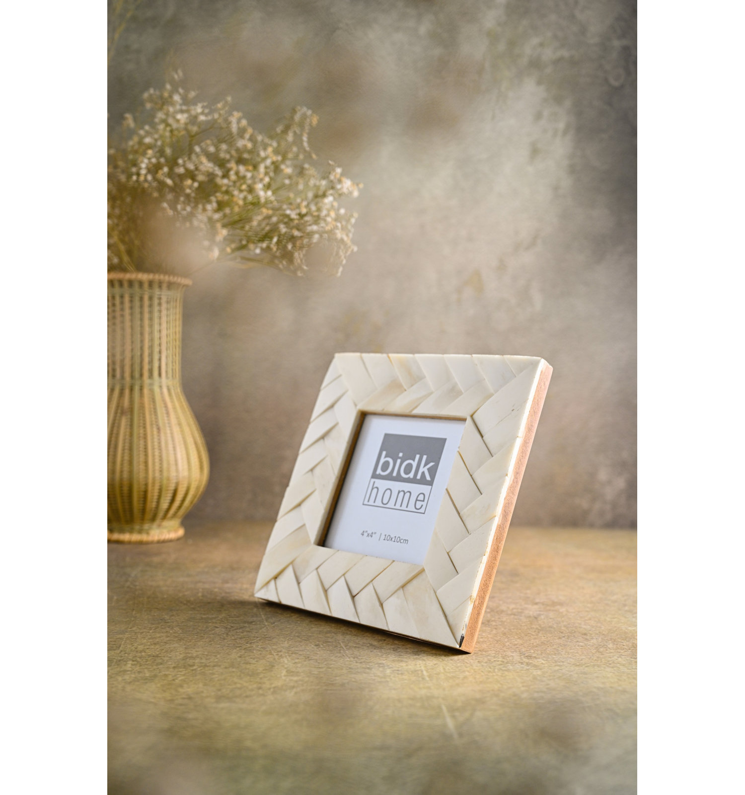 Vic Beige Bone Embossed Picture Frame