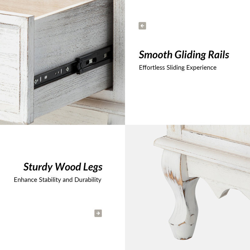 Lundgren Transitional 24'' Tall 2 - Drawer Nightstand with Wood Legs and Charging Station Space