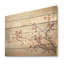 Minimalisme, fleur de cerisier beige sur bois de pin naturel-1812028124