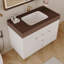 Meuble-lavabo autoportant Brielle de 36 po en pierre frittée moderne avec comptoir en pierre frittée, lavabo en céramique et rangement à fermeture douce-135784664