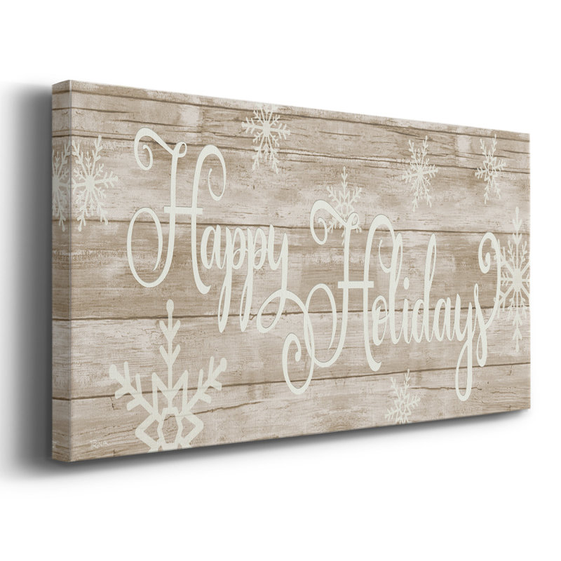Joyeuses fêtes sur toile, H 24 po x l 60 po x P 1,5 po