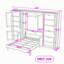 Lit escamotable avec armoires de rangement et tablettes latérales Murphy-345311122