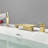 Deck Mount Roman Tub Faucet Set Waterfall High Flow Bathtub Faucets-109575907