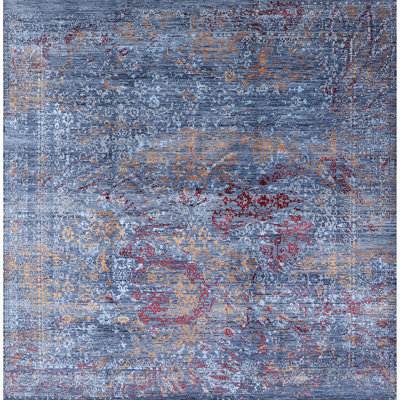 Tapis oriental bleu / rouge / orange Hutto