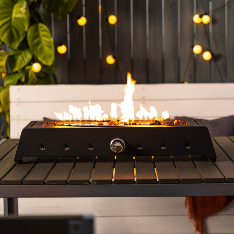 28 inch Tabletop Fire Pit, Propane Gas Fire Pit with Quick Connect Joint