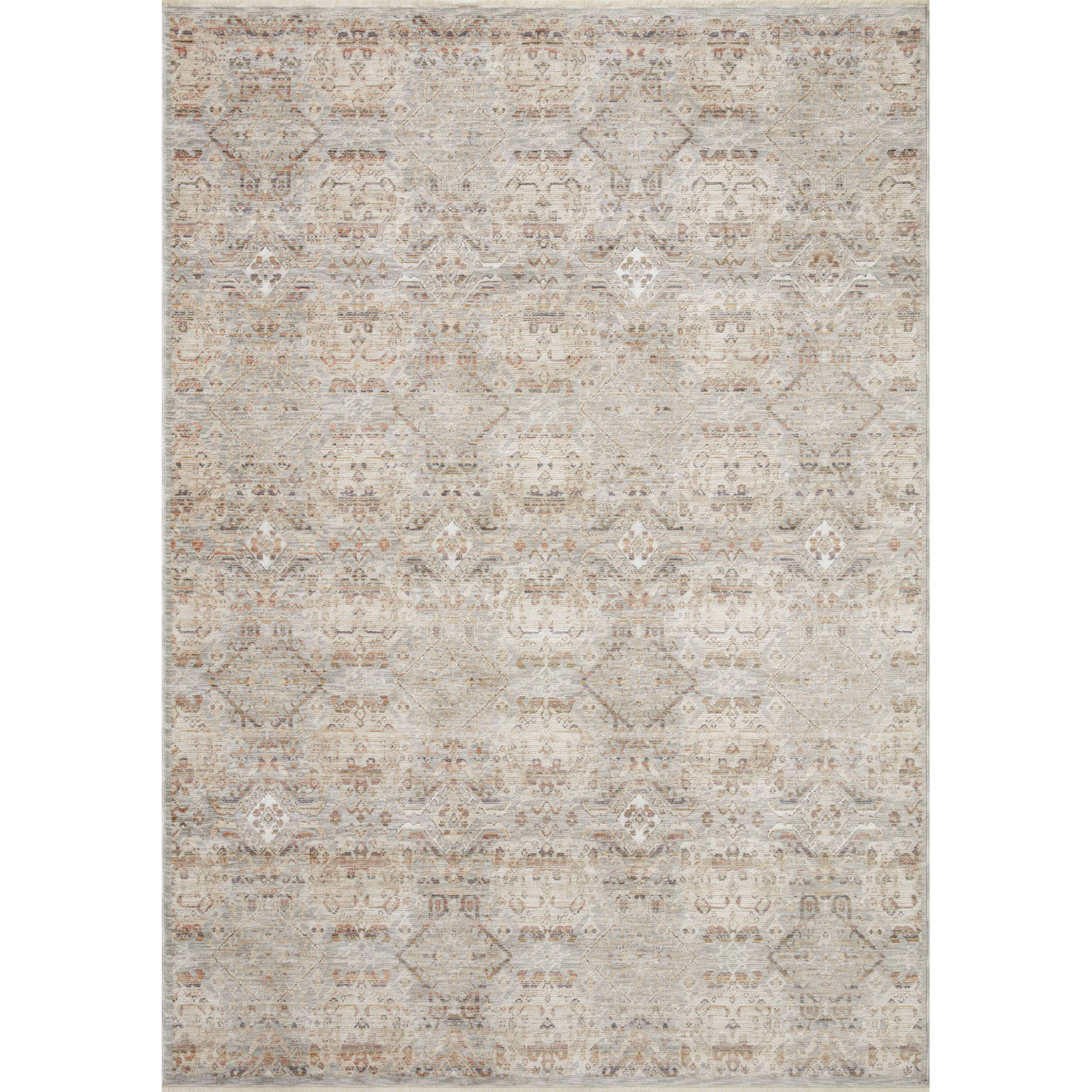 Amber Lewis x Loloi Zuma Silver Multi Oriental Rug, Rectangle 2'3" x 3'10"
