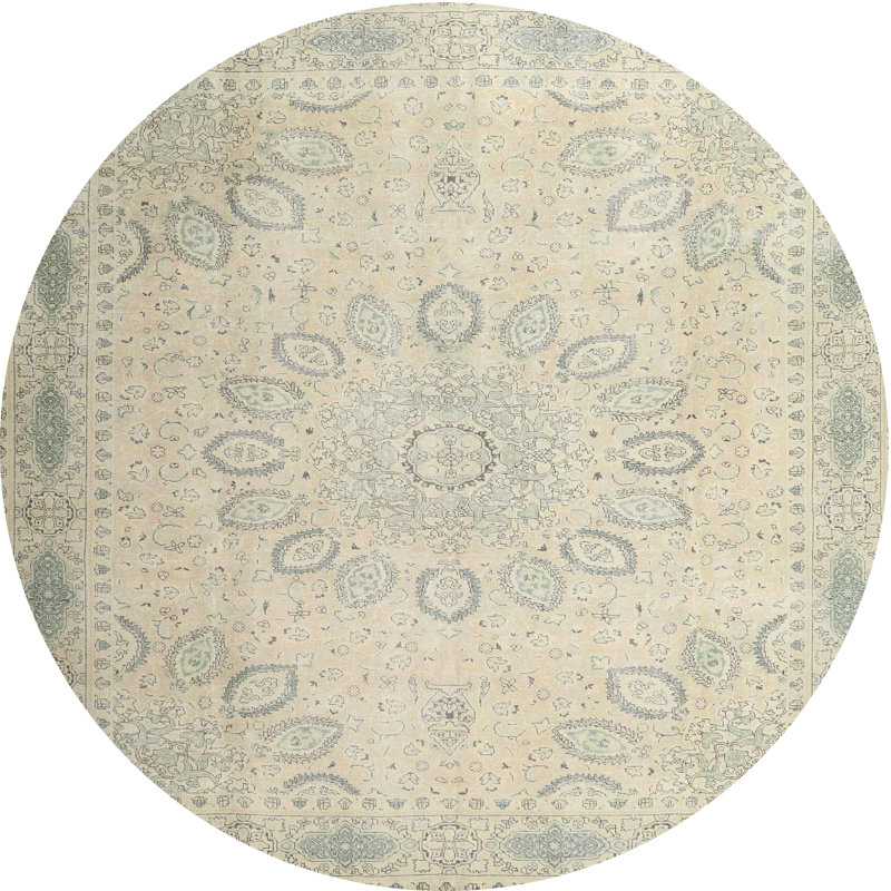 Tapis contemporain Olive, Rond 4 pi