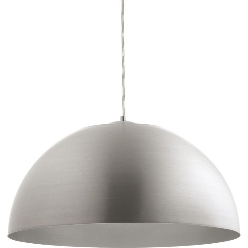 Angeni 1 - Light LED Single Pendant, Satin Aluminum, 11.75" H x 22" W x 22" D