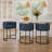 26" Upholstered Counter Stool with Metal Frame-124059859