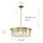Geboe 6 - Light Modern Gold Round Crystal Chandelier Dimmable Drum 2-Tiered Ceiling Light Fixtures Height Adjustable Pendant Lighting-965893634