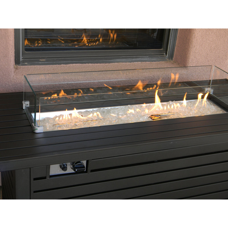Table foyer d'extérieur en aluminium au propane