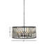 Lustre noir en métal et cristal 6 lumières Kimes