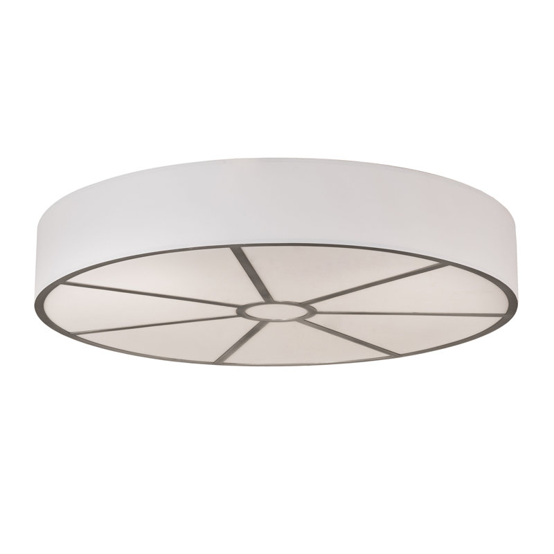 Plafonnier encastré en tissu, Thermolaqué nickel, H 10 po x l 60 po x P 60 po