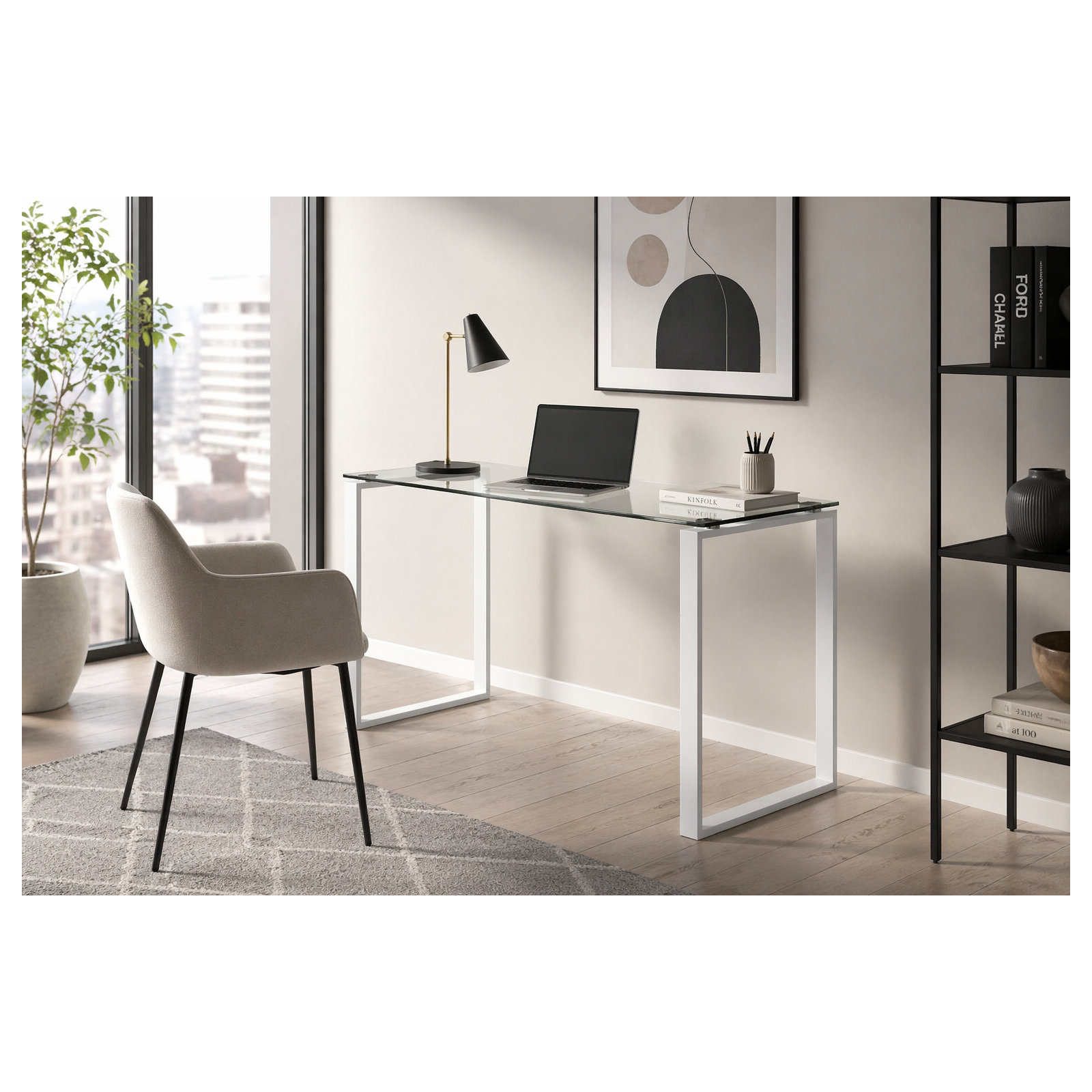 Orion Writing Desk, White