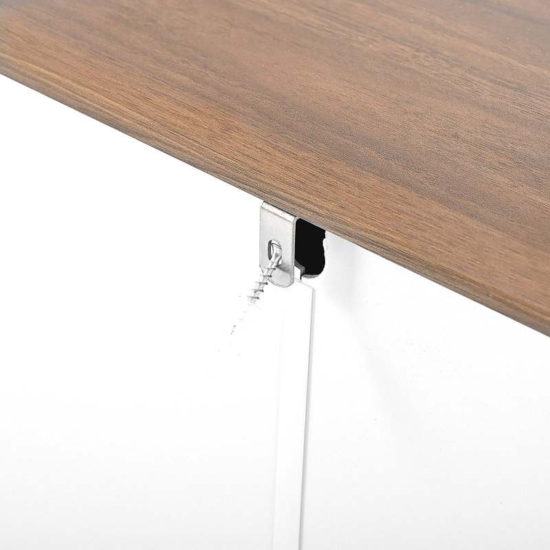 Commode pour chambre à coucher, commode 6 tiroirs avec tiroir large et poignées en métal, commodes en bois et commodes