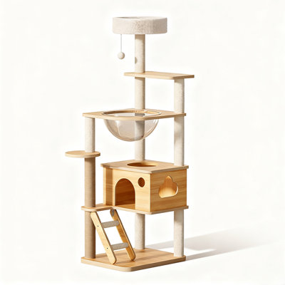 Modern Wooden Wind Cat Tree