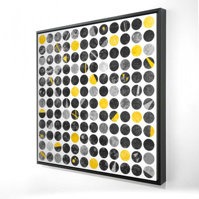 Abstract Grunge Circles Print On Canvas