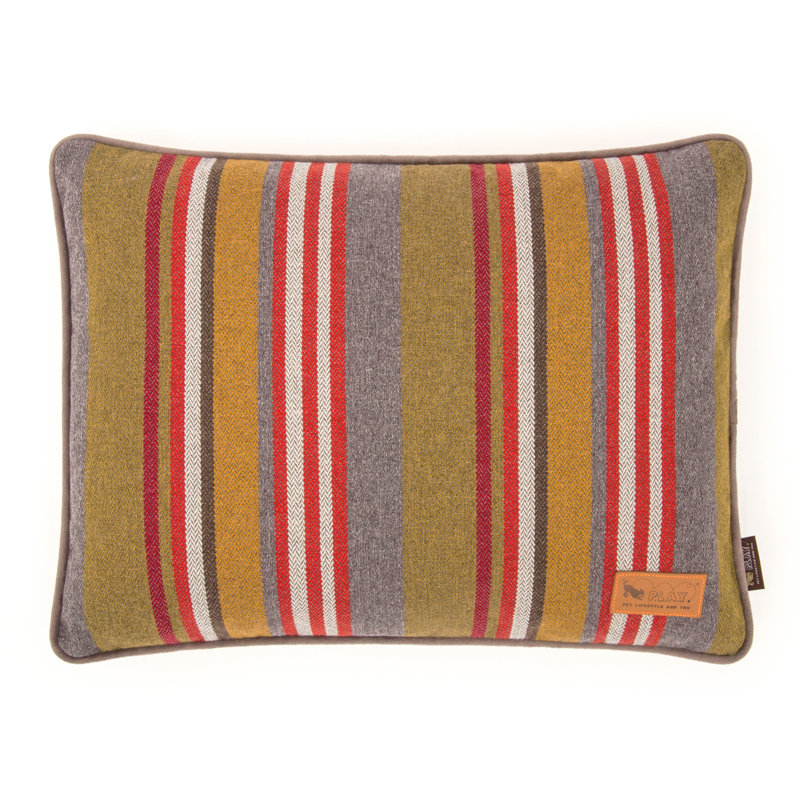 Horizon Striped Polyester Pet Bed, Medium (30" W x 22" D x 6" H)