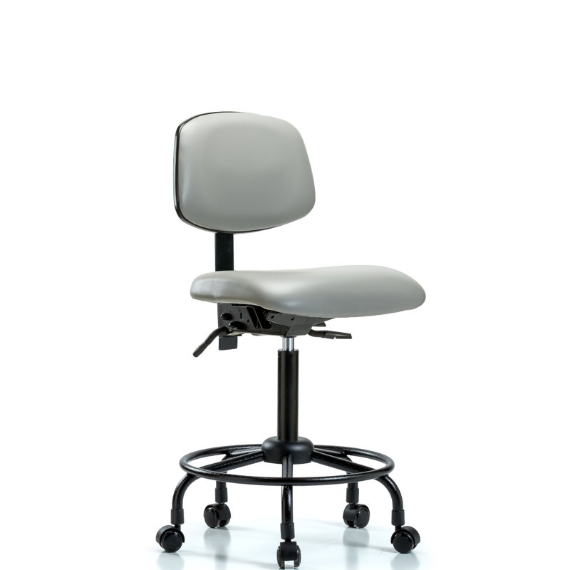Matilda Drafting Chair, Dove, Glides, Not Included