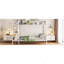 Lit superposé simple au-dessus d'un lit double en métal avec tablettes à 5 niveaux-118019219