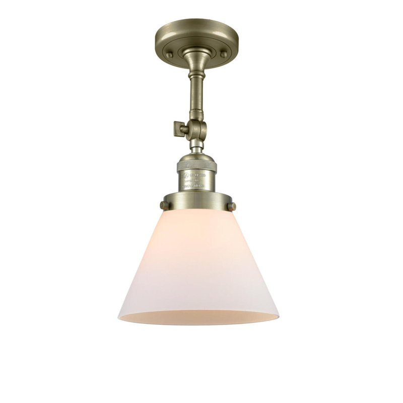 Cone 2 Light Tiltable Bath Vanity Light, Antique Brass, Matte White, Bulb Not Included