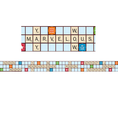 Scrabble Letters Extra Wide Die Cut Deco Trim Classroom Border