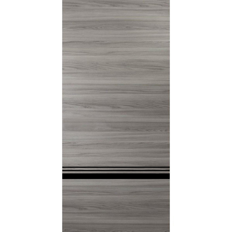 Porte pliante en bois massif massif, 36 po x 96 po, Frêne gingembre
