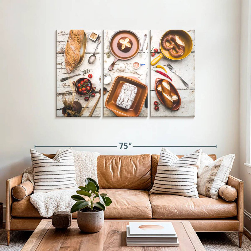 Yarlin Bread In Pans, 36" H x 57" W