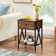 Kempst 22" Tall Nightstand, End Side Tables with Storage Drawer and Open Wood Shelf for Bedroom