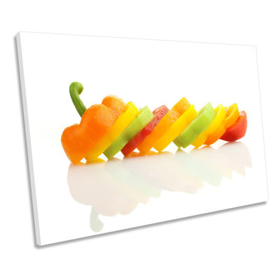 Pepper Slices Kitchen - Wrapped Canvas Print
