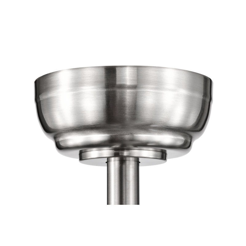 Ventilateur de plafond standard à DEL à 5 pales de 52 po avec télécommande et ensemble d'éclairage inclus Avamaria, Argent